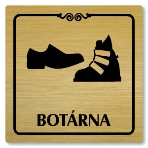 Botárna, 80x80mm, zlatá, Texas